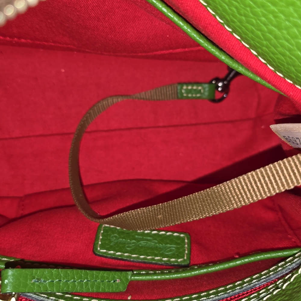Dooney & Bourke Lime/Grass Green Pebbled Leather Small Satchel Shoulder Bag - Picture 17 of 17